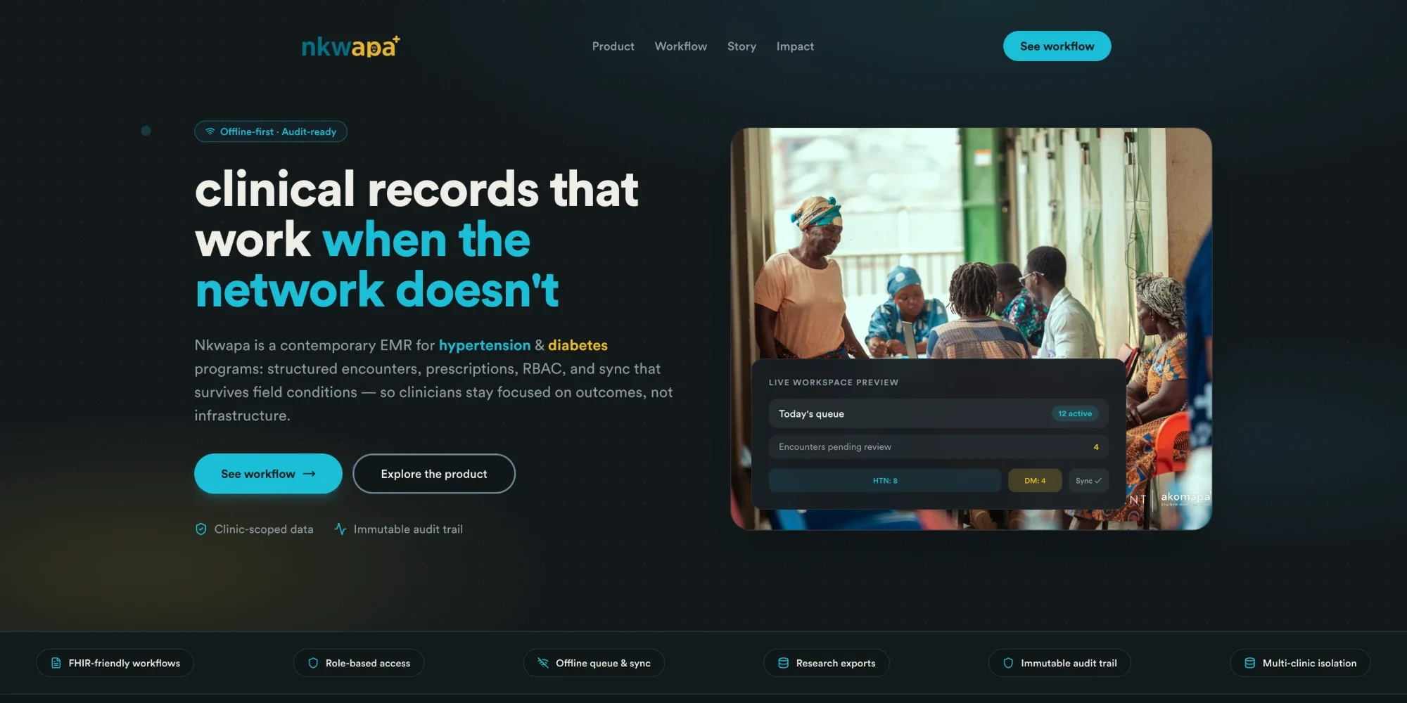 Nkwapa Enters Public Beta as Akomapa's Offline-First EMR Platform